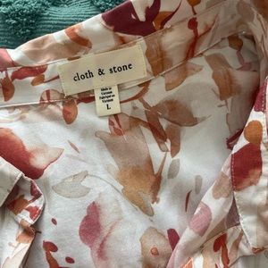 Super soft cloth and stone button down